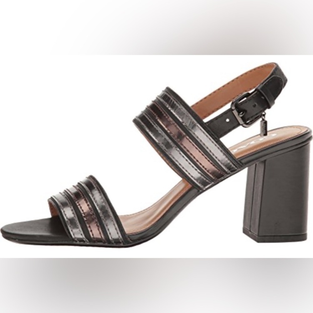 Coach‎ Princeton heeled sandals metallic leather size 7.5